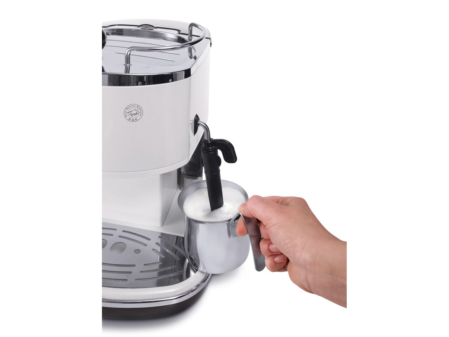 Cafetieres expresso, Noir/Argent/Blanc - Delaria Exclusive