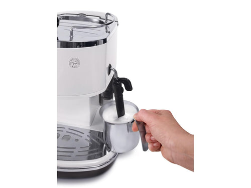 Cafetieres expresso, Noir/Argent/Blanc - Delaria Exclusive