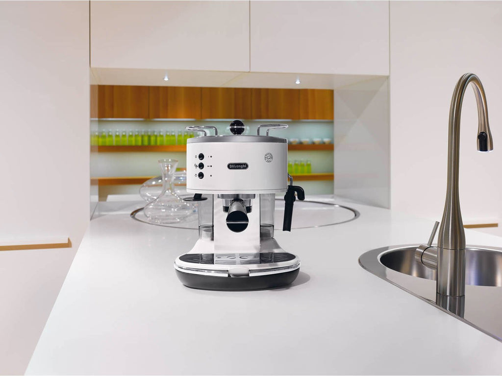 Cafetieres expresso, Noir/Argent/Blanc - Delaria Exclusive