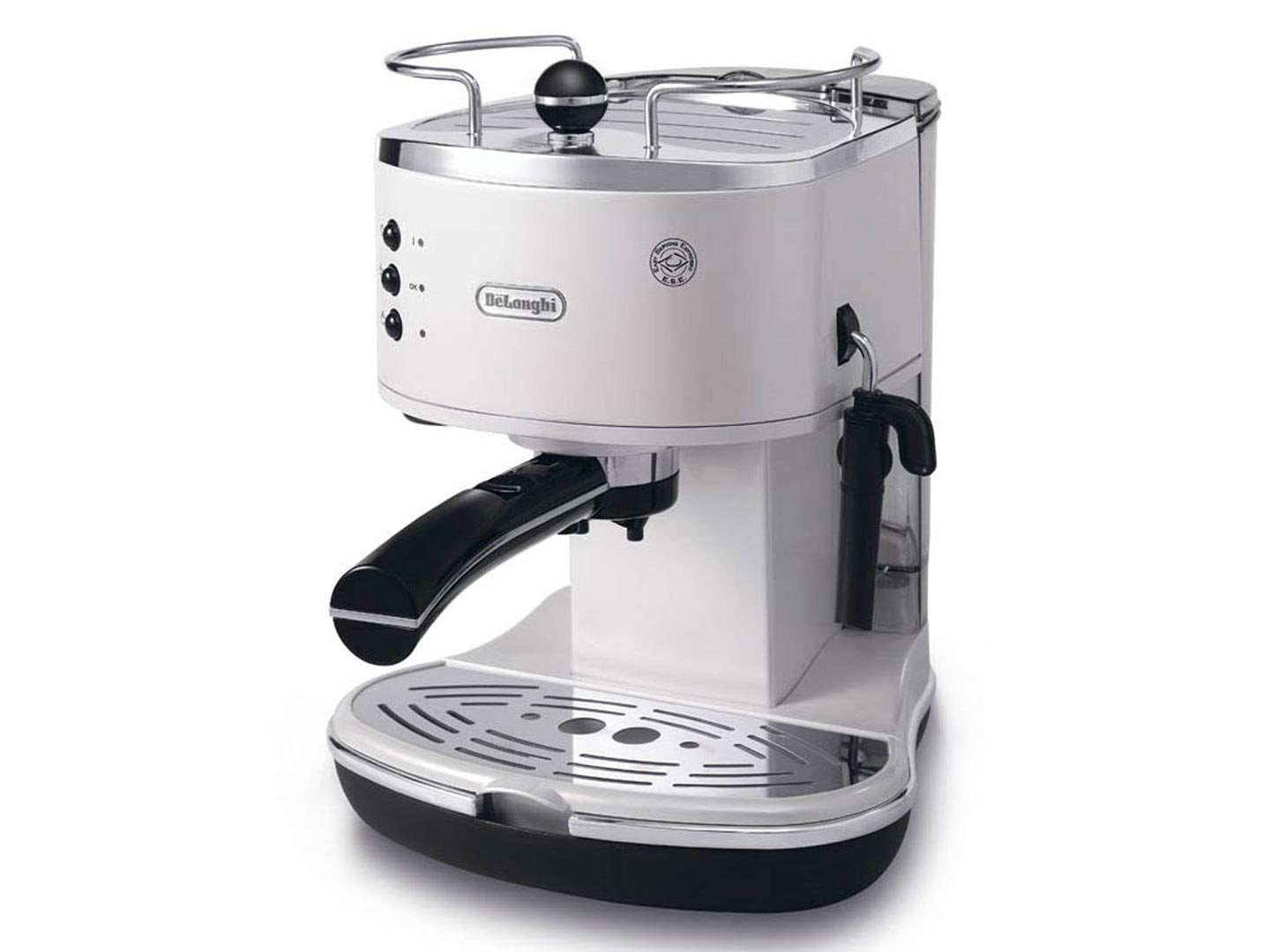 Cafetieres expresso, Noir/Argent/Blanc - Delaria Exclusive