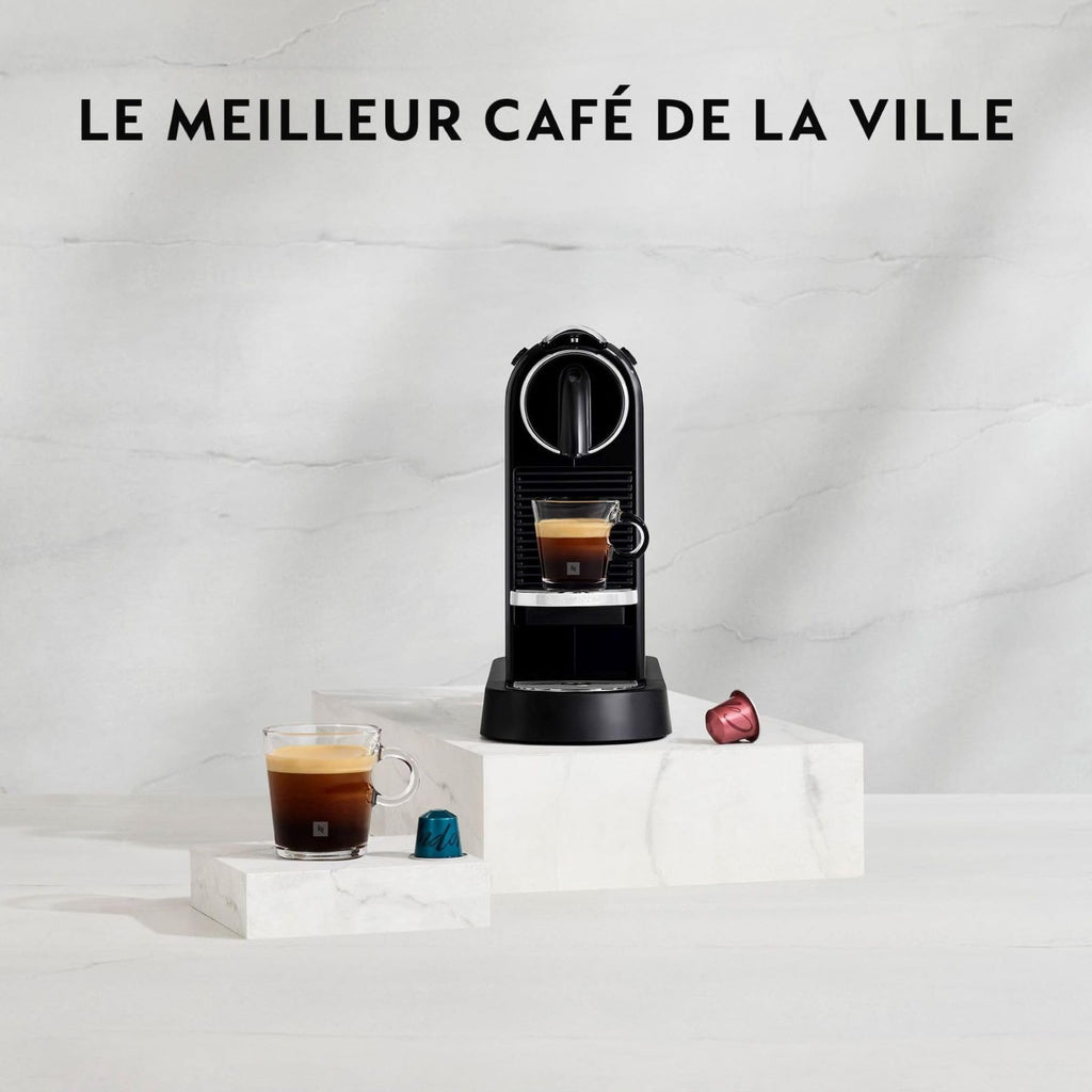 Machine à Café Citiz Blanc, 19 Bars + Kit de Bienvenue, Design Moderne, Expresso et Lungo, Arrêt Automatique, Blanc - Delaria Exclusive