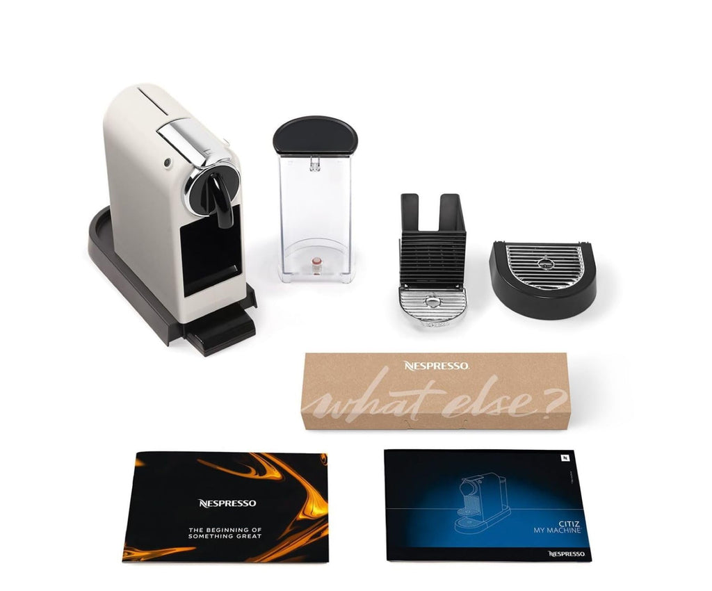 Machine à Café Citiz Blanc, 19 Bars + Kit de Bienvenue, Design Moderne, Expresso et Lungo, Arrêt Automatique, Blanc - Delaria Exclusive