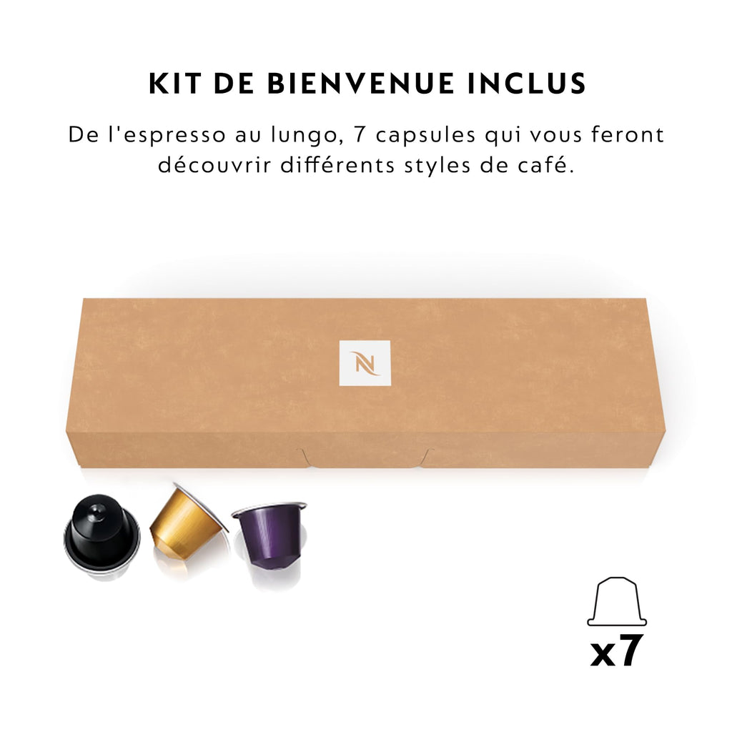 Essenza Mini - Machine à Café à Capsules, Kit de Bienvenue Inclus, Design Compact, Pression 19 Bars, Noir Mat - Delaria Exclusive
