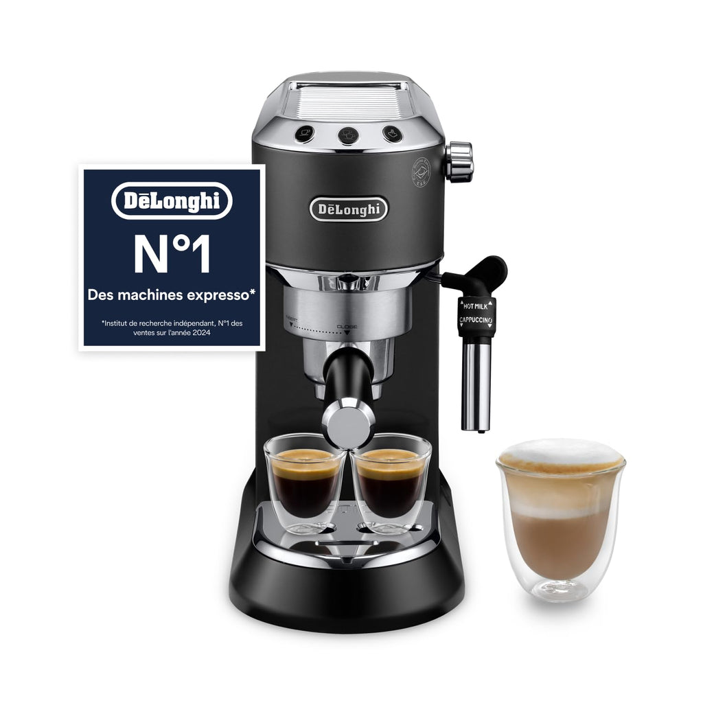 Dedica Style - Perfetto Machine à Expresso Compacte, Noir - Delaria Exclusive