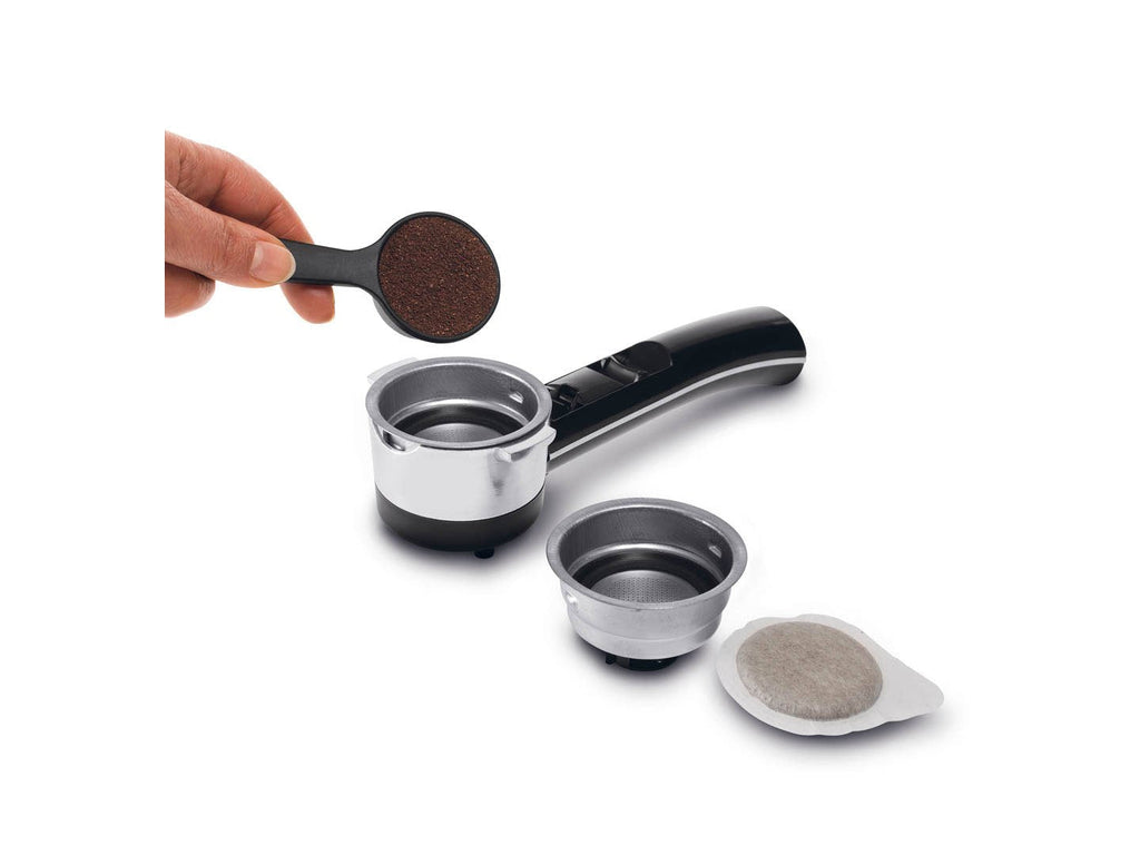 Cafetieres expresso, Noir/Argent/Blanc - Delaria Exclusive