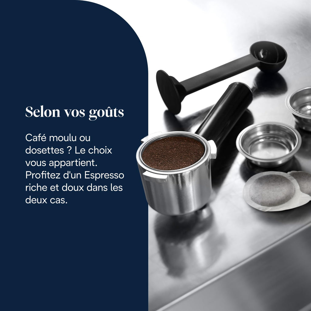 Dedica Style - Perfetto Machine à Expresso Compacte, Noir - Delaria Exclusive