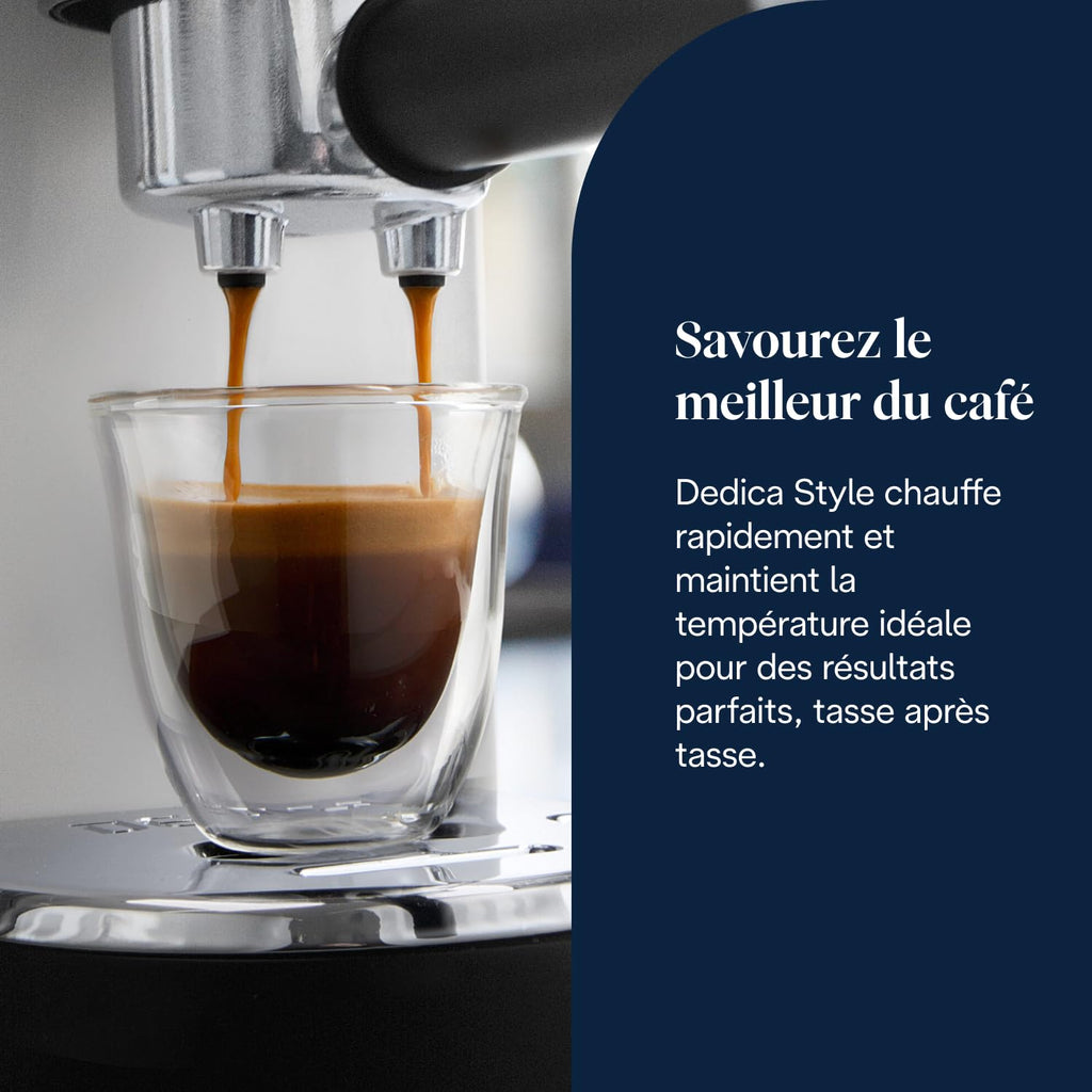 Dedica Style, Machine à Café à Pompe en Acier Inoxydable, Système Anti-goutte, Blanc - Delaria Exclusive