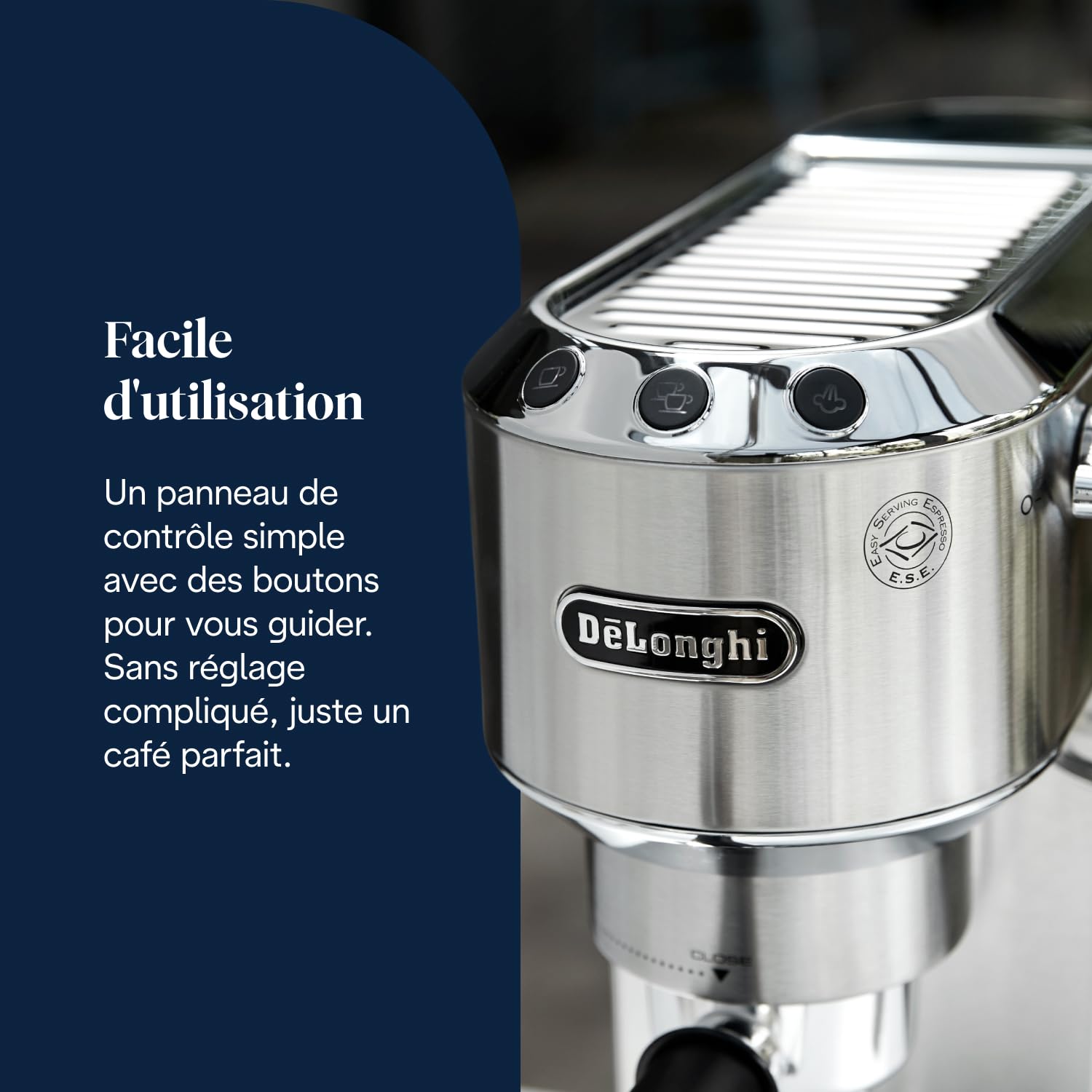 Dedica Style, Machine à Expresso avec Buse à Mousse de Lait Professionnelle, Métal - Delaria Exclusive