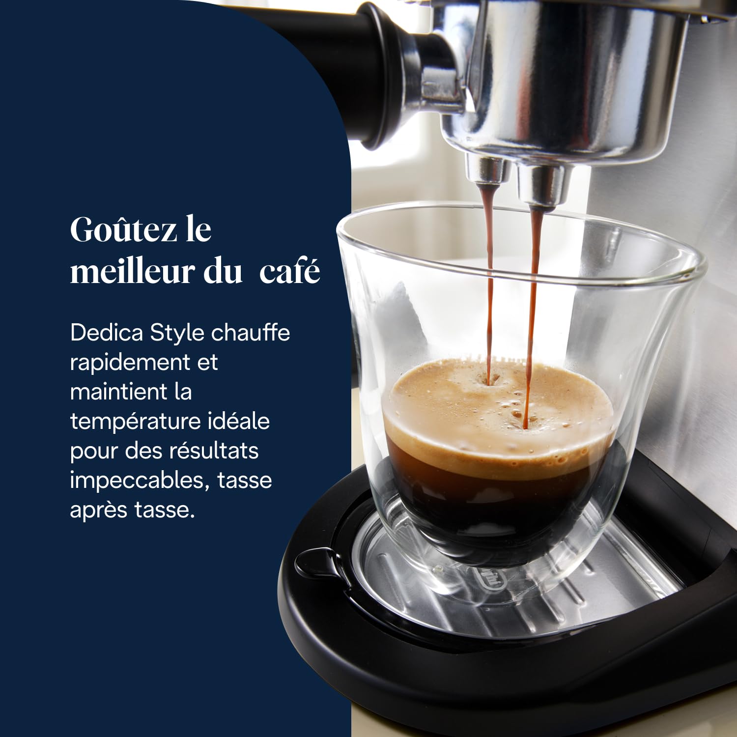 Dedica Style, Machine à Expresso avec Buse à Mousse de Lait Professionnelle, Métal - Delaria Exclusive