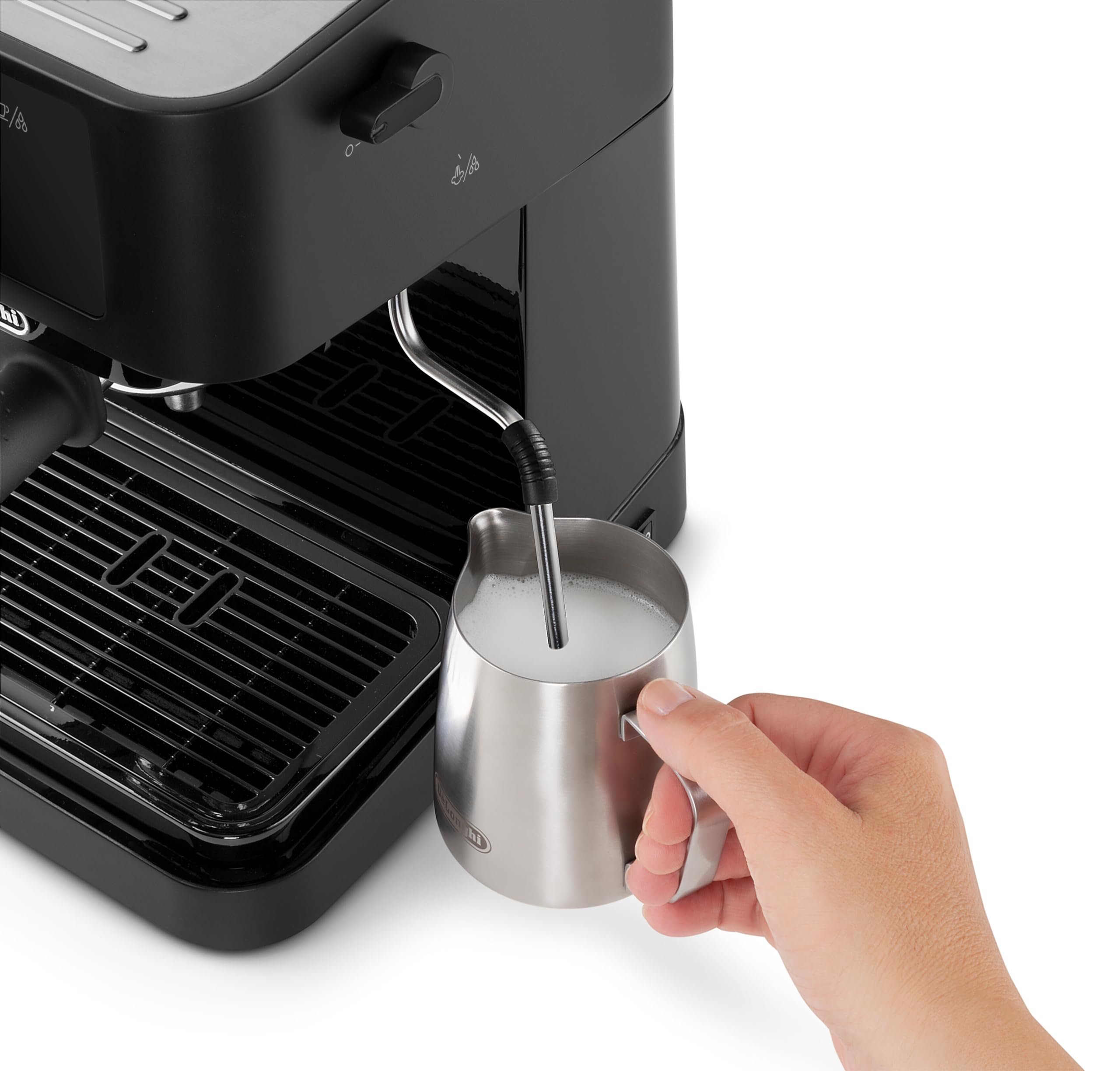 Stilosa, Machine à Expresso avec Bar Barista, Cafetière et Machine à Cappuccino, Noir, 1100 W - Delaria Exclusive