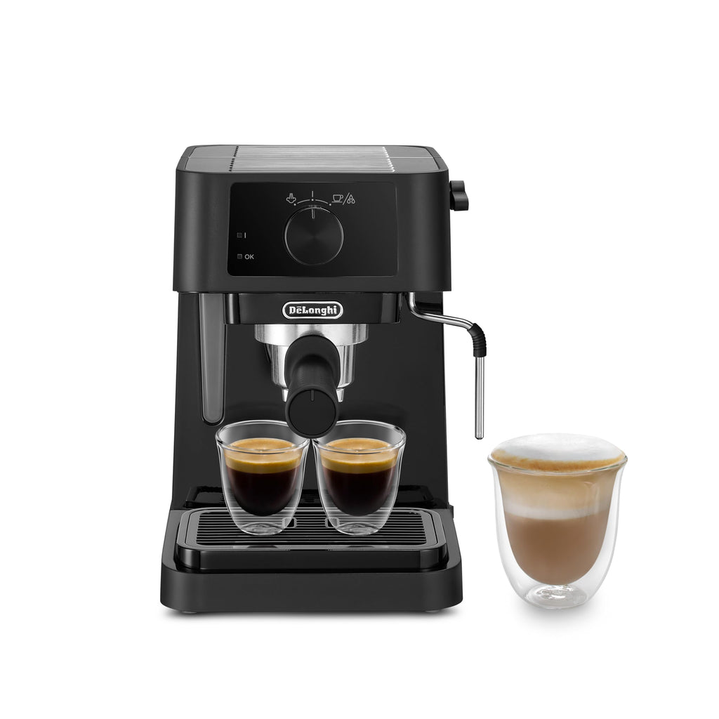 Stilosa, Machine à Expresso avec Bar Barista, Cafetière et Machine à Cappuccino, Noir, 1100 W - Delaria Exclusive