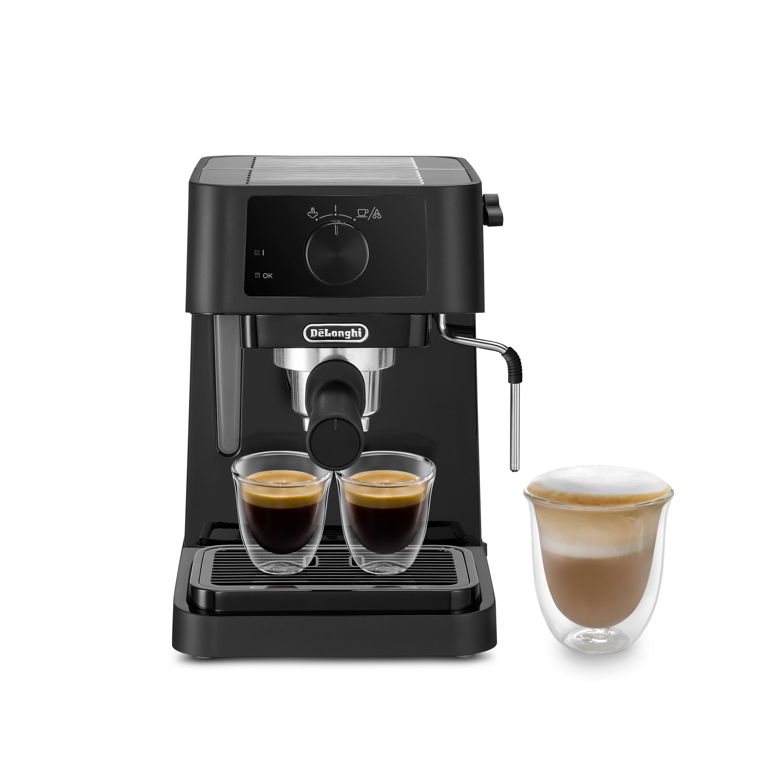 Stilosa, Machine à Expresso avec Bar Barista, Cafetière et Machine à Cappuccino, Noir, 1100 W - Delaria Exclusive