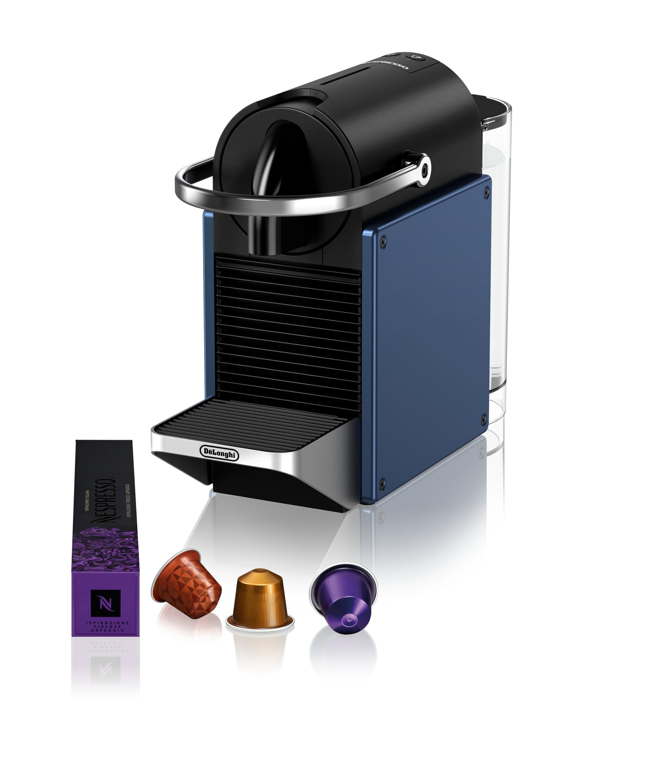 Machine à Café Pixie Bleu, 19 Bars + Kit de Bienvenue, Design Compact, Expresso et Lungo, Arrêt Automatique, Bleu - Delaria Exclusive