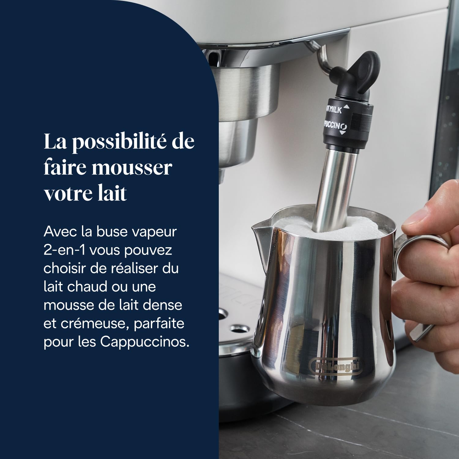 Dedica Style, Machine à Café à Pompe en Acier Inoxydable, Système Anti-goutte, Blanc - Delaria Exclusive